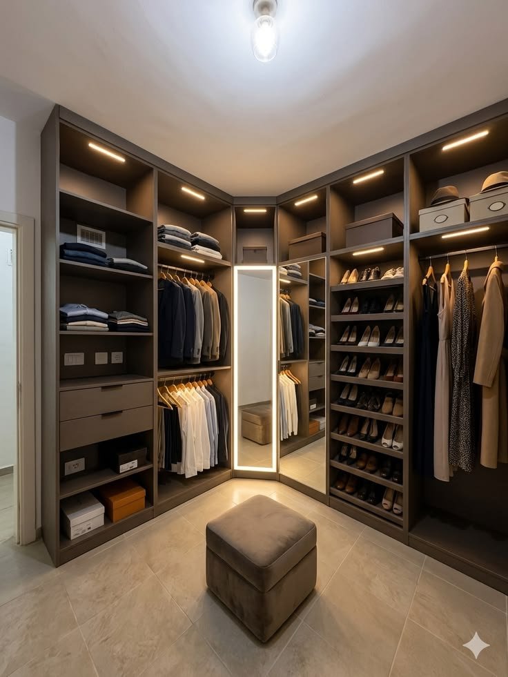 Luxury Walk-In Storage, Beautifully Organized