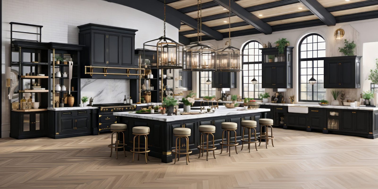 Modern luxury kitchen interior