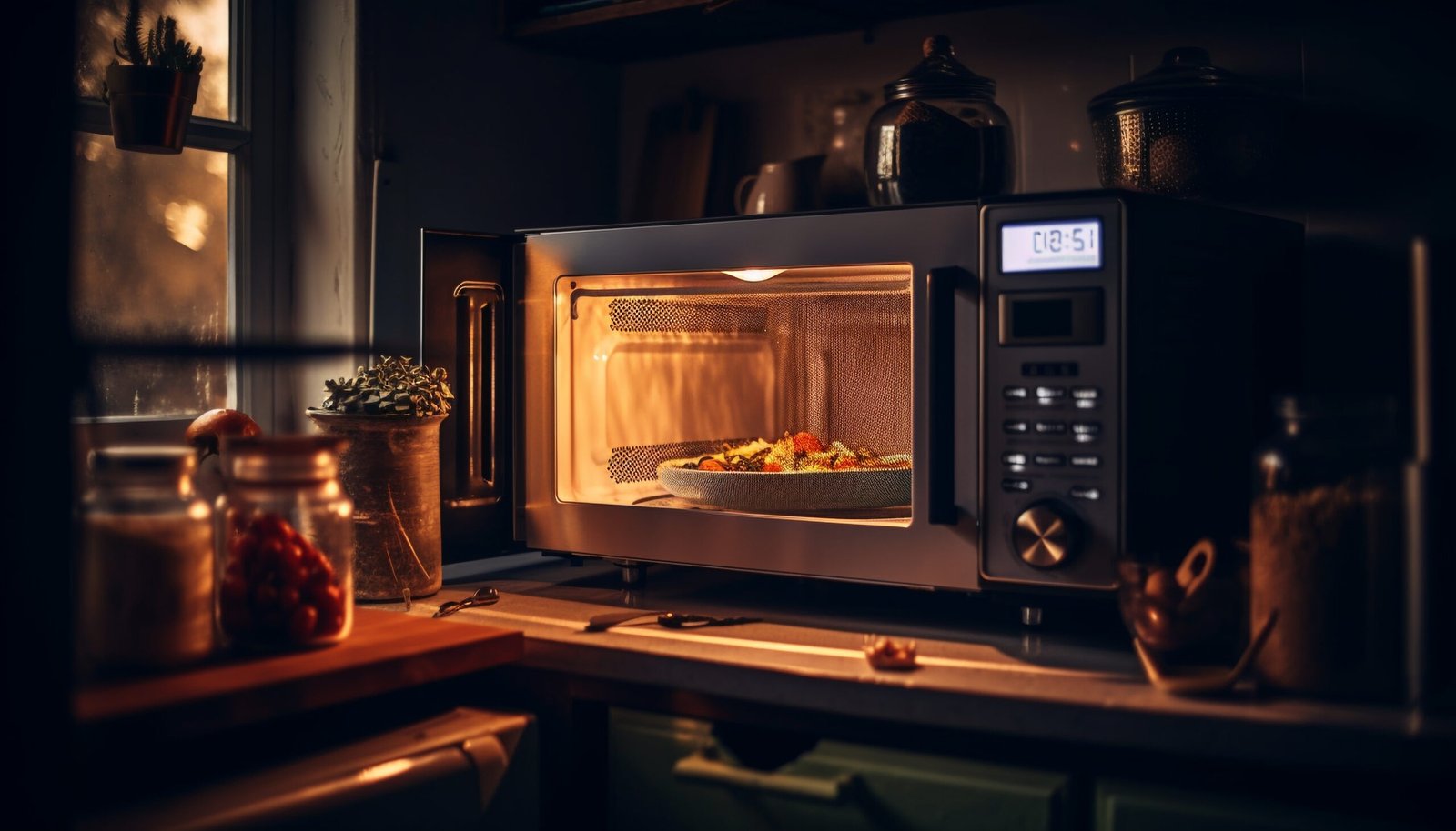 Modern microwave kitchen